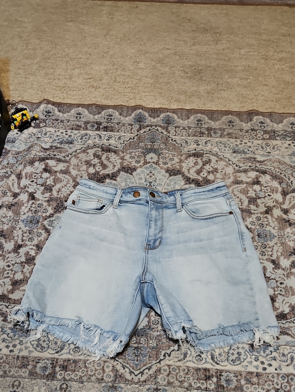 Judy Blue Light Wash Frayed Hem Denim Shorts